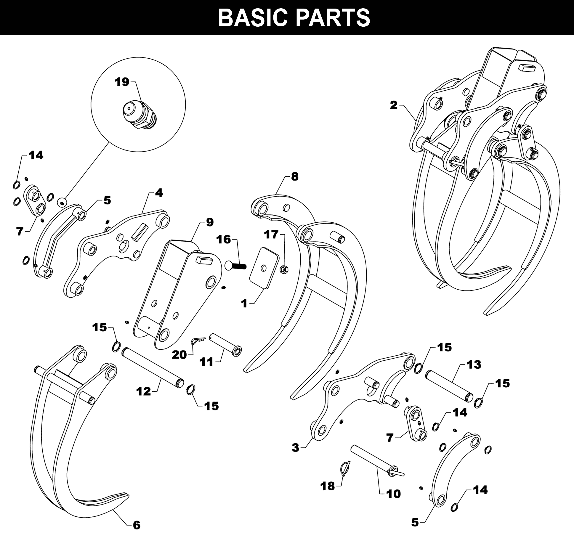 BC-4000 Finishing Teeth exploded diagram