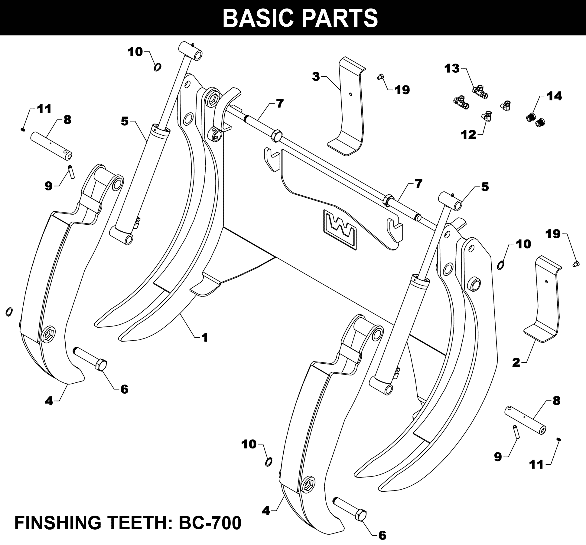 BC-7000 Brush Crusher exploded diagram