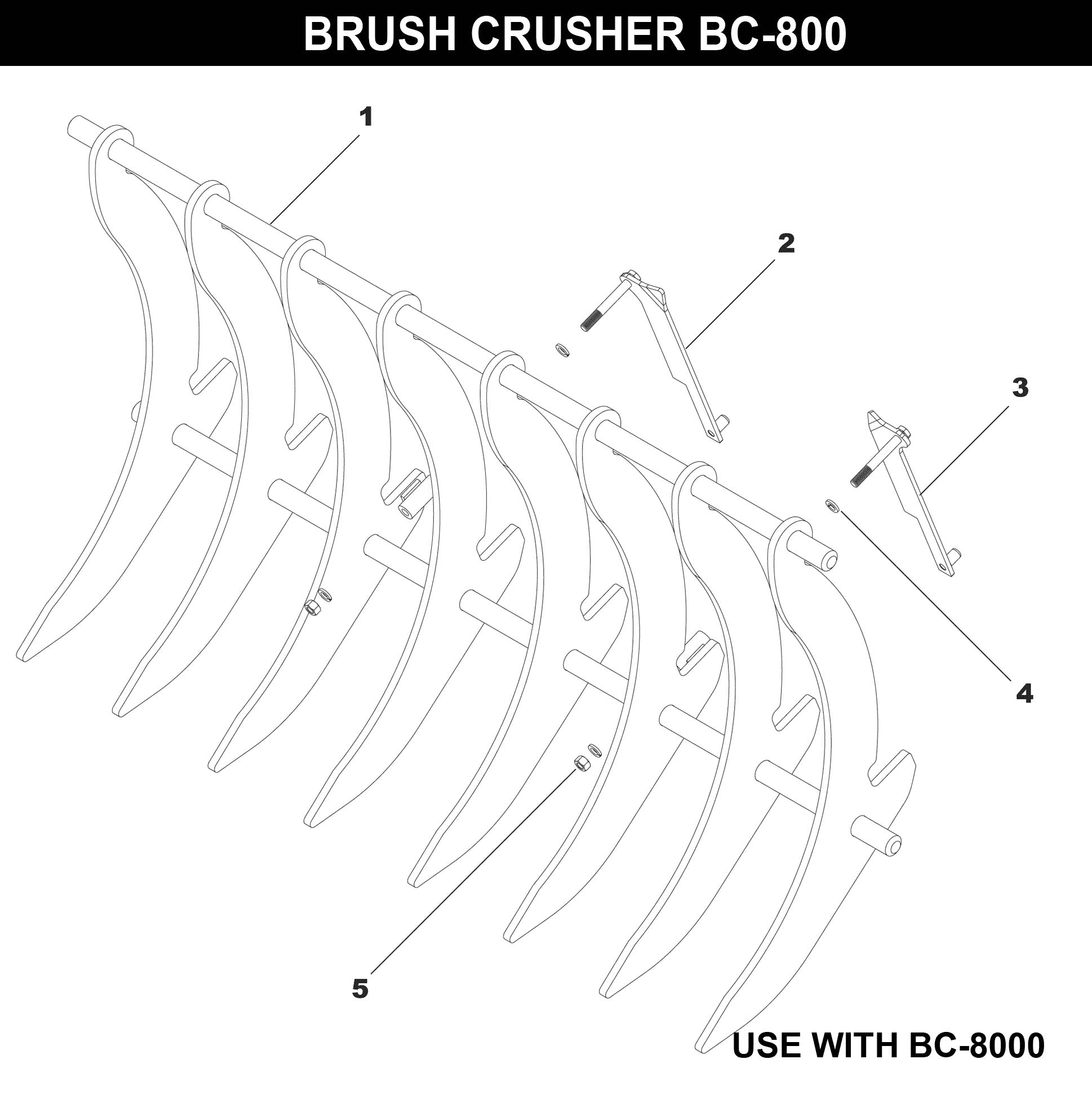 BC-800 Finishing Teeth exploded diagram