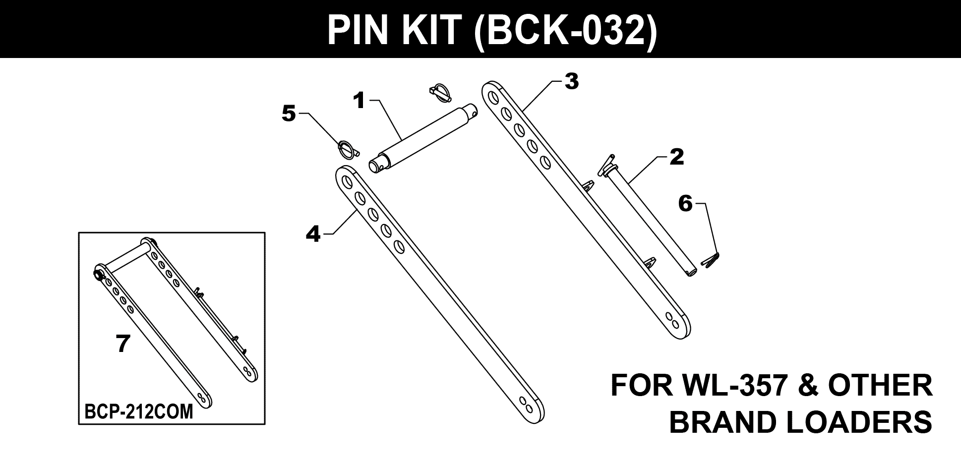 BCK-032 Pin Kit exploded diagram