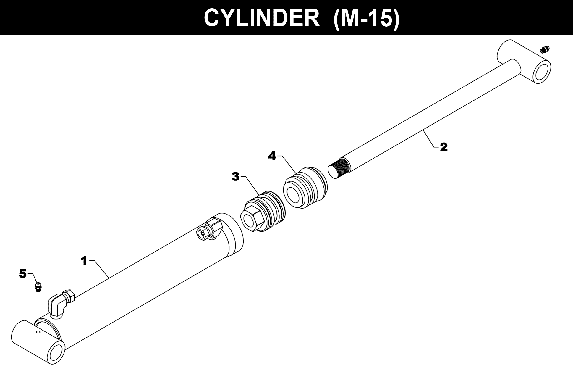 Brush Crusher Cylinder - M-15 exploded diagram