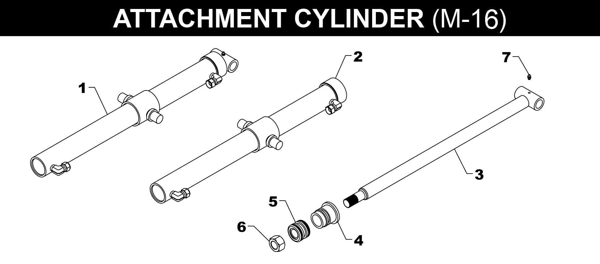 Cylinder - M-16 exploded diagram