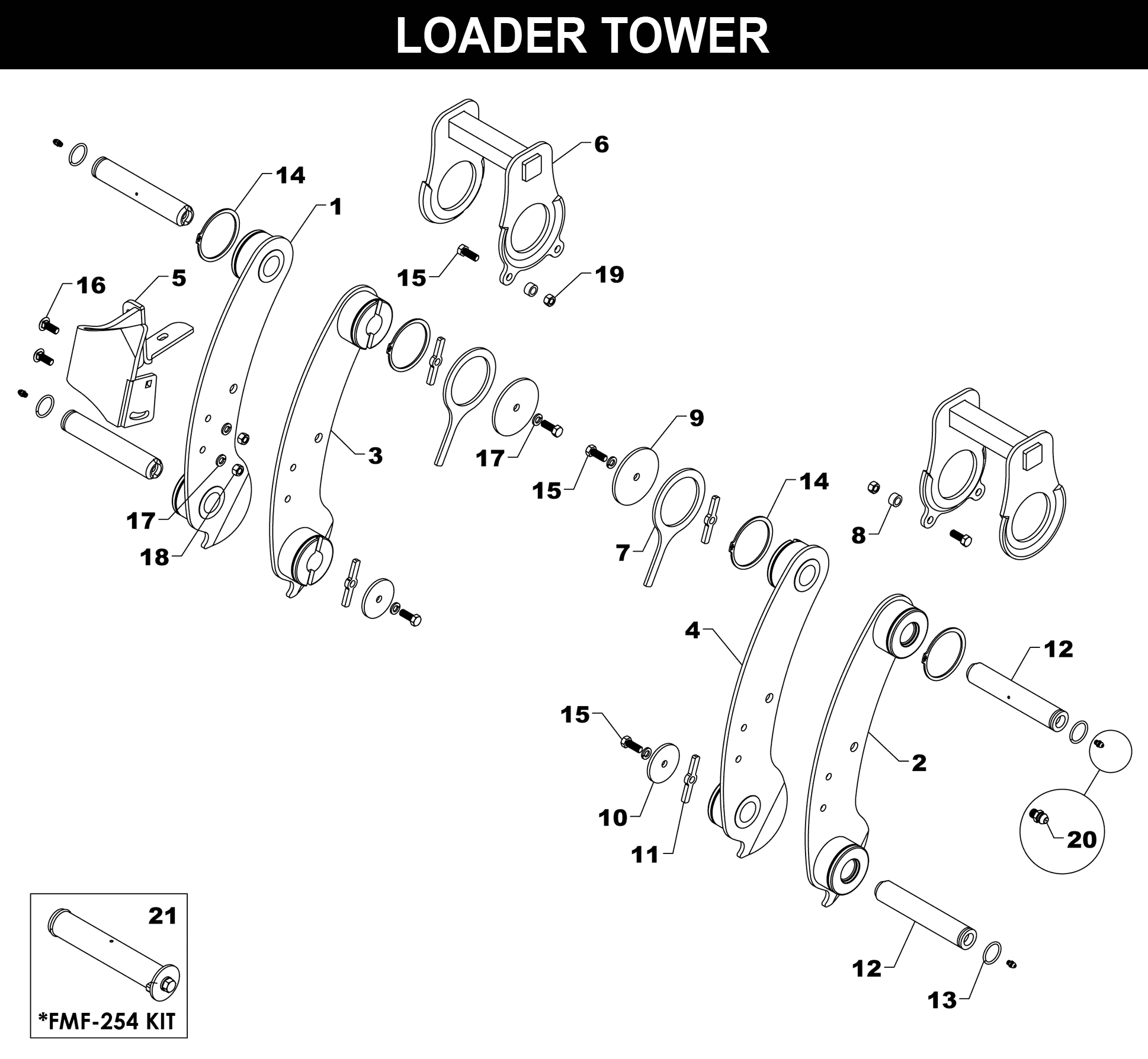 FM-540 TOWER exploded diagram