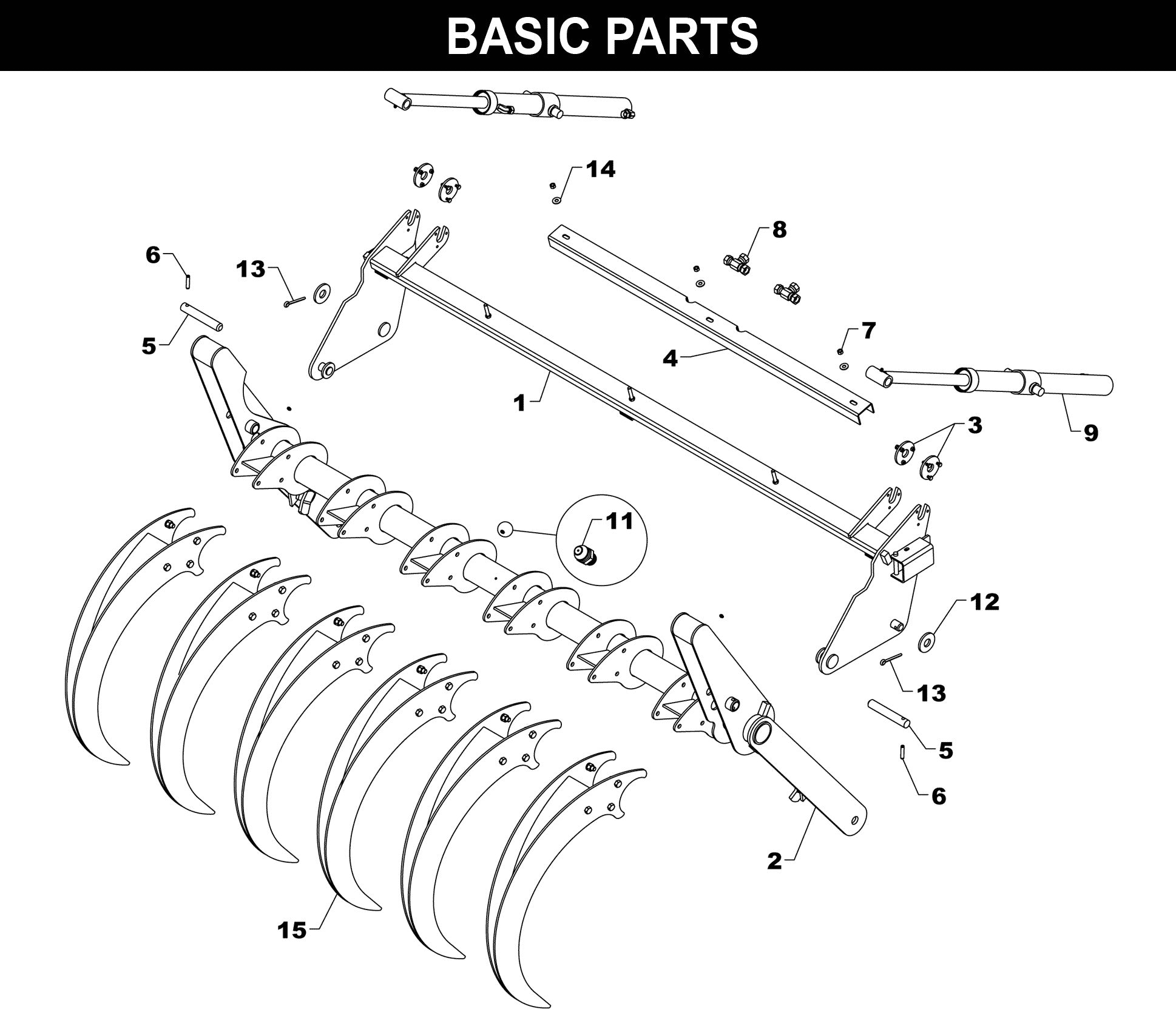 Triple Action Cat Claw GF-84-3D exploded diagram