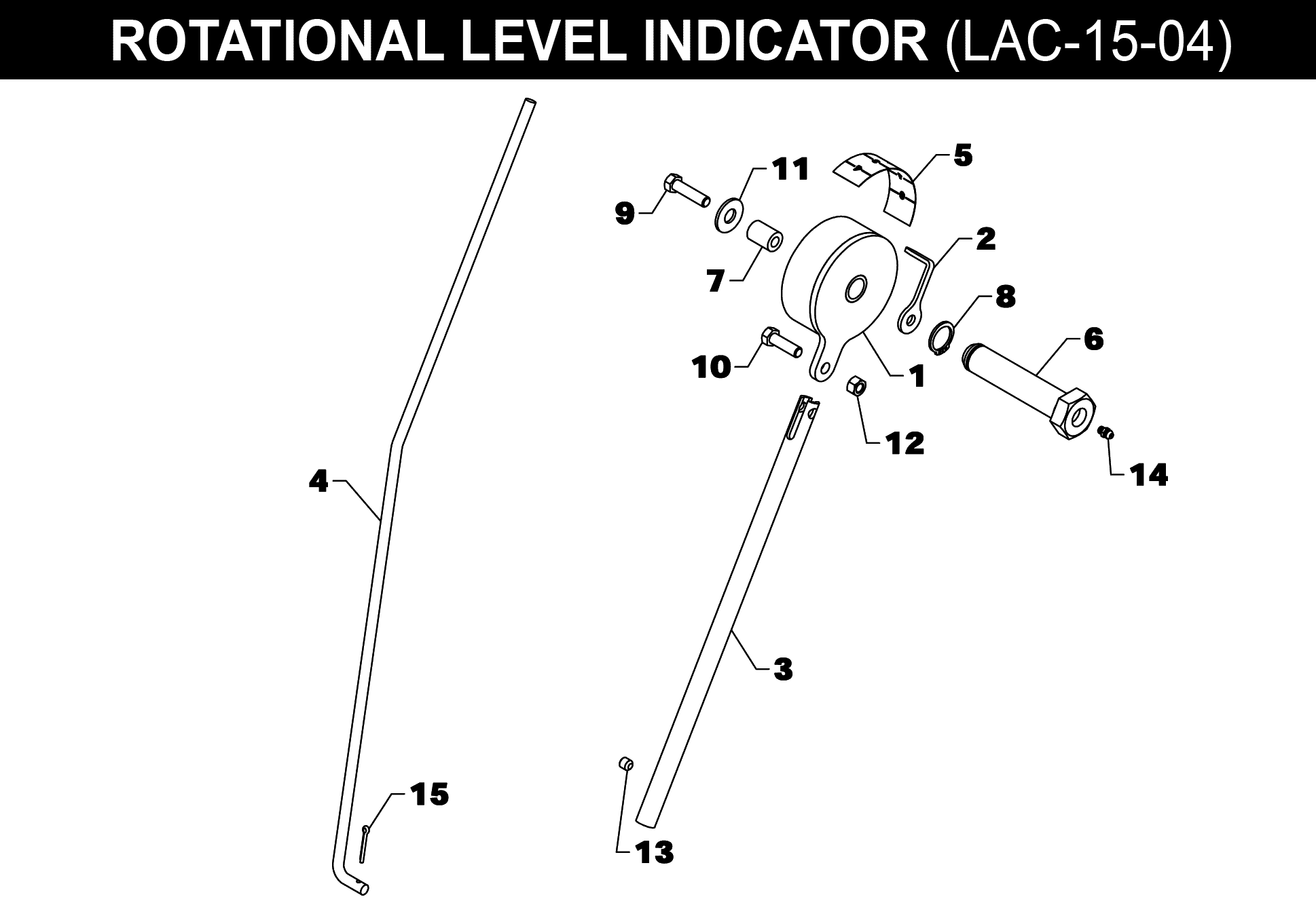 Bucket Indicator - LAC-15-04 exploded diagram
