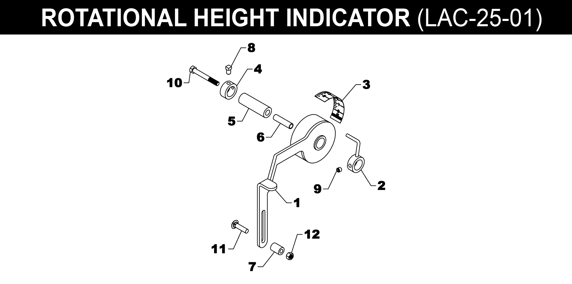 Height Indicator - LAC-25-01 exploded diagram