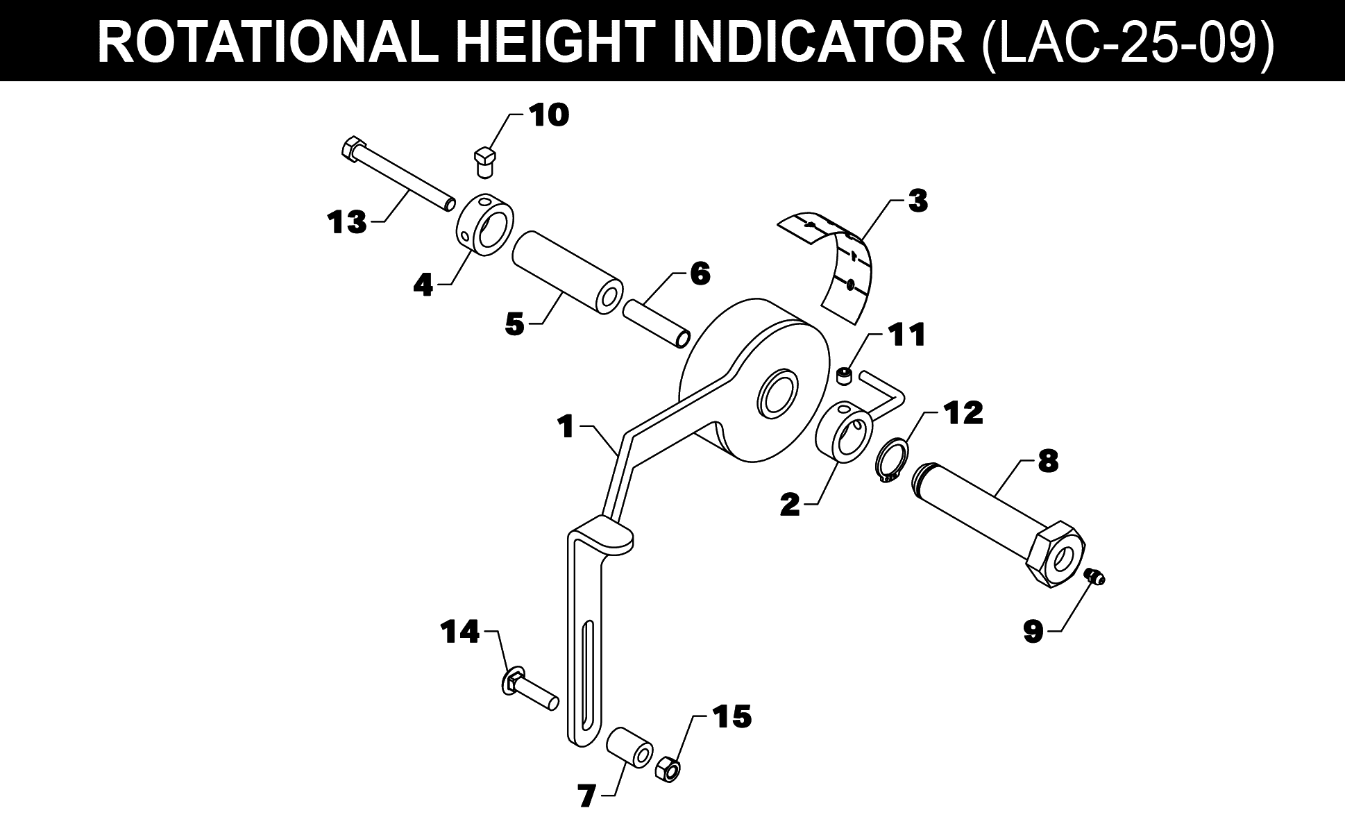 Height Indicator - LAC-25-09 exploded diagram