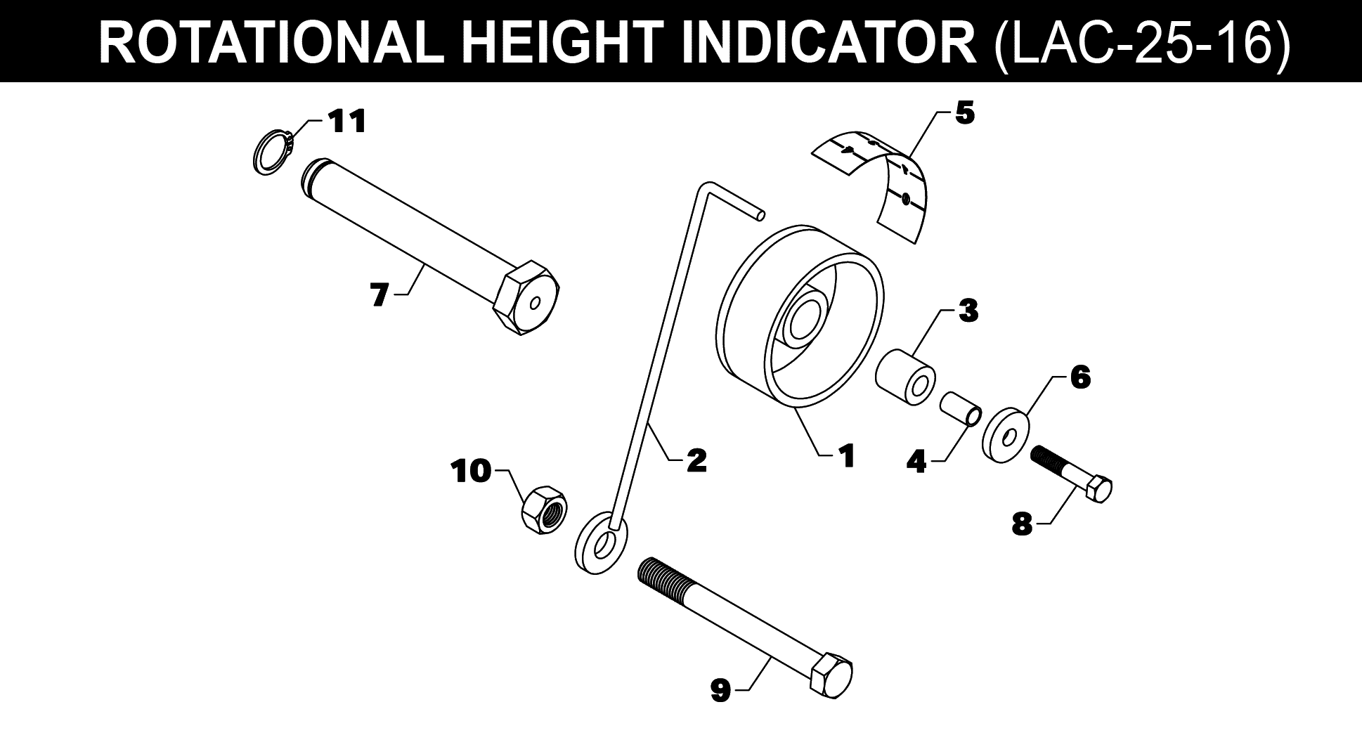 Height Indicator - LAC-25-16 exploded diagram
