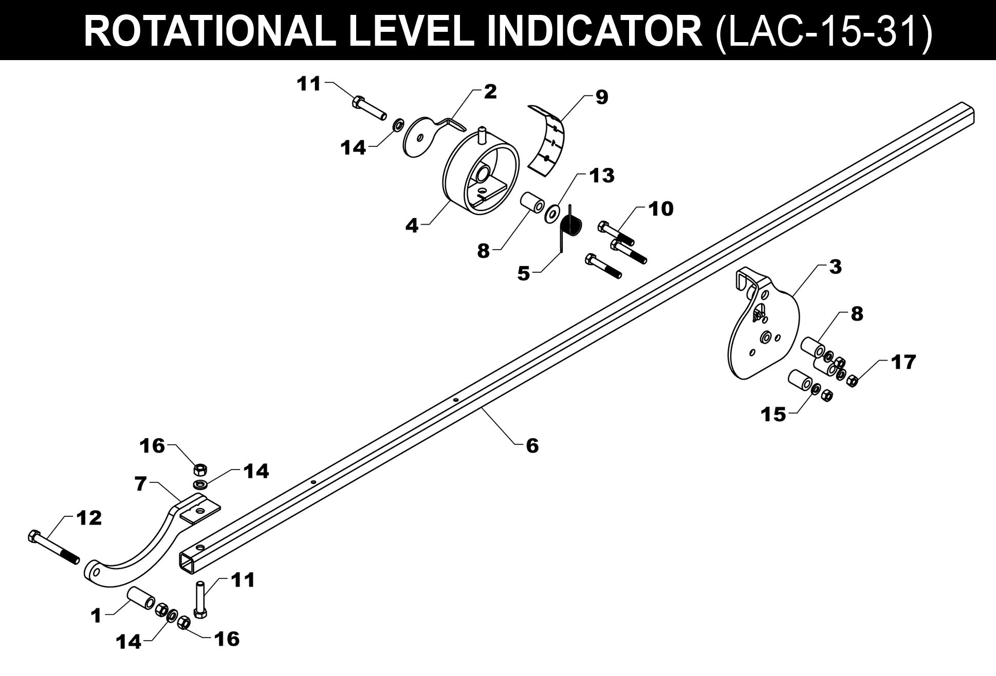 Bucket Indicator - LAC-15-31 exploded diagram