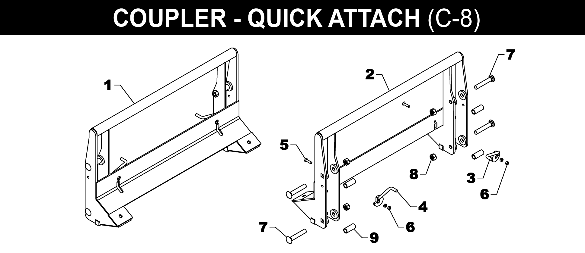 Quick Coupler - C-8 exploded diagram