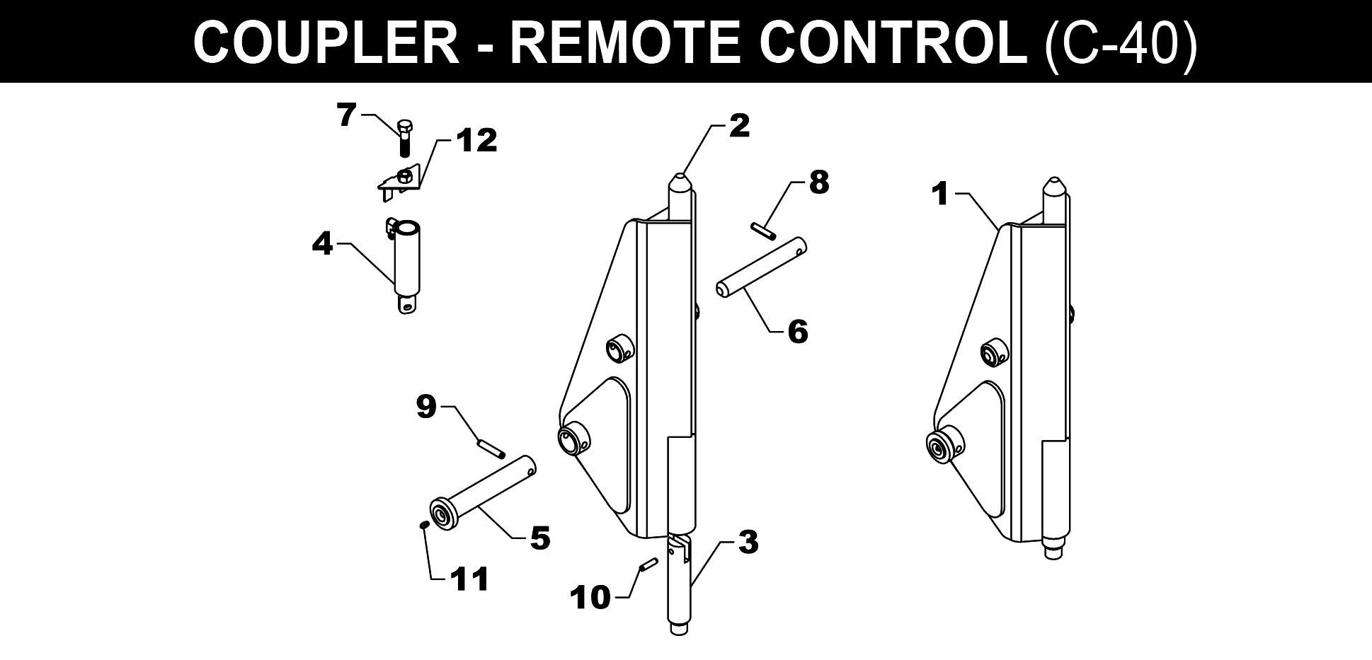REMOTE CONTROL COUPLER - C-40 exploded diagram