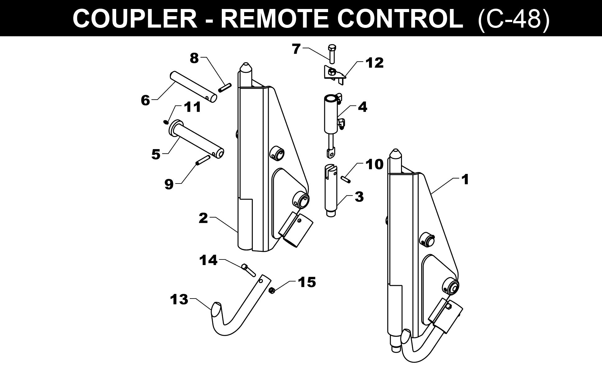 REMOTE CONTROL COUPLER - C-48 exploded diagram