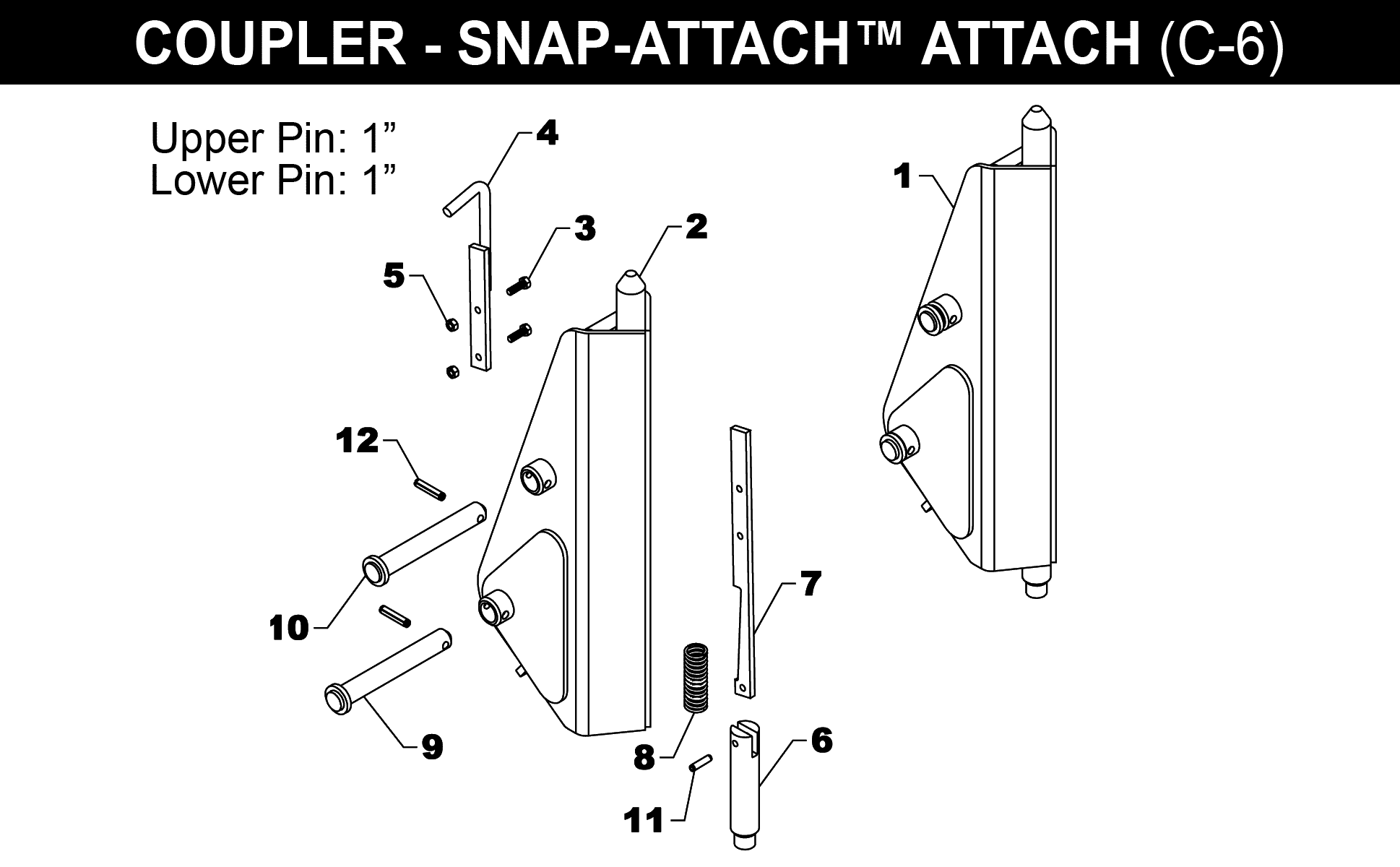 SNAP-ATTACH™ COUPLER - C-6 exploded diagram
