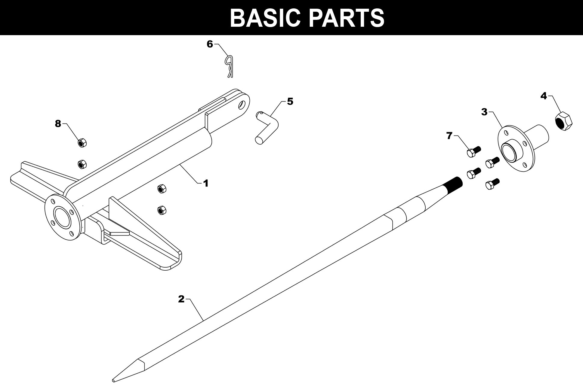 SP-22 Basic Parts exploded diagram