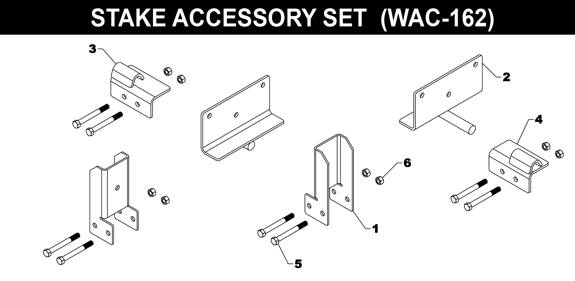 Stake Accessory Set - WAC-162 exploded diagram