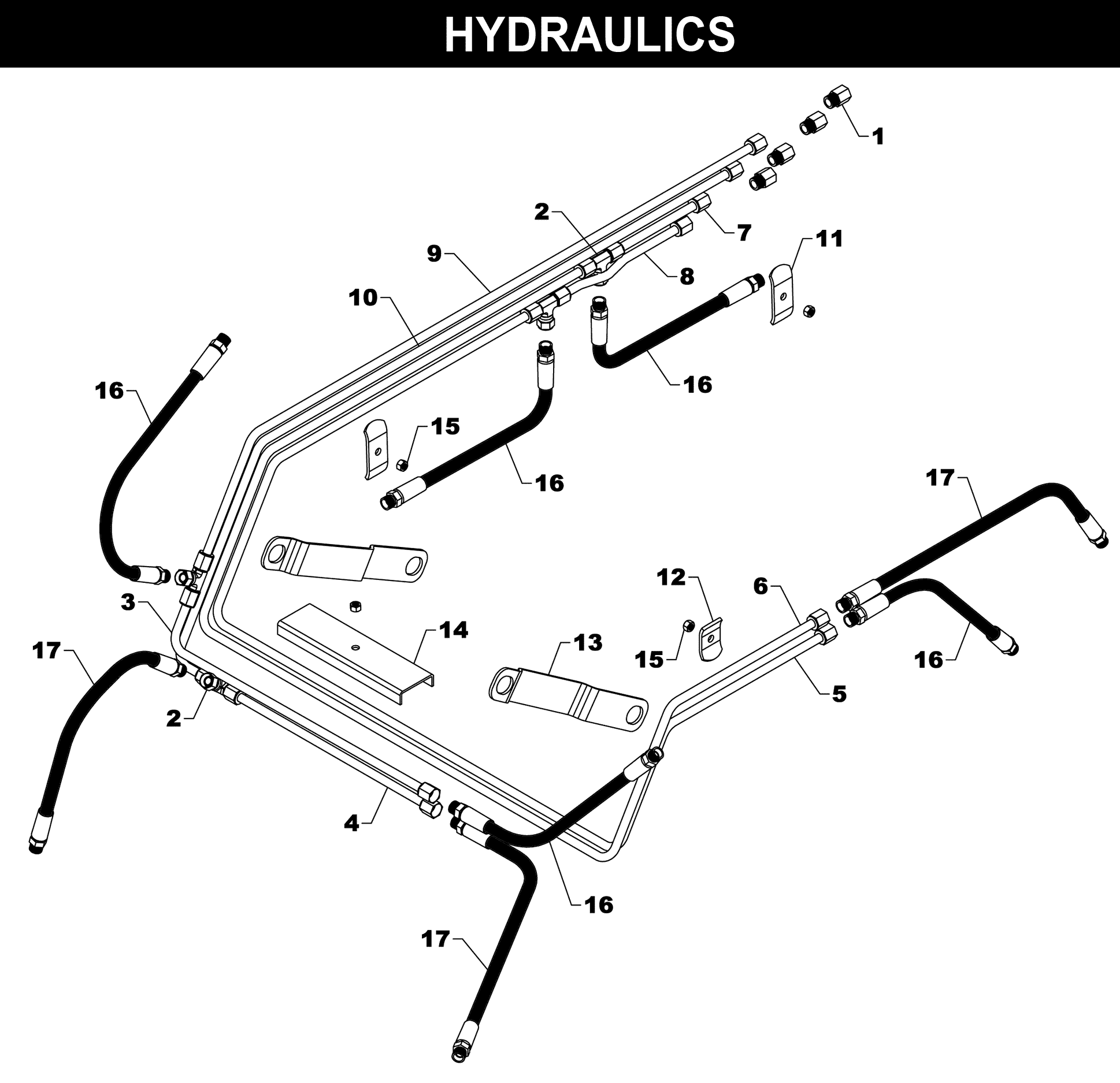 TA-180 Hydraulics exploded diagram