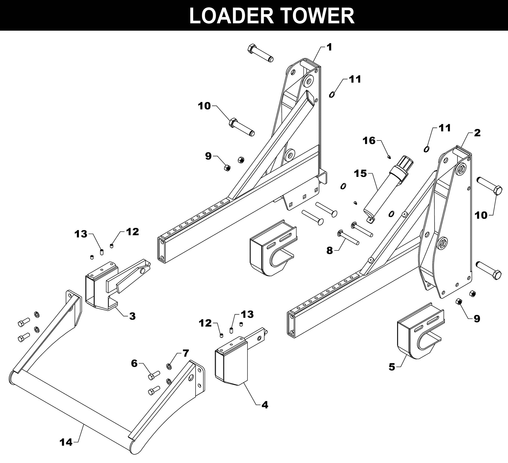 TA-26 Tower exploded diagram