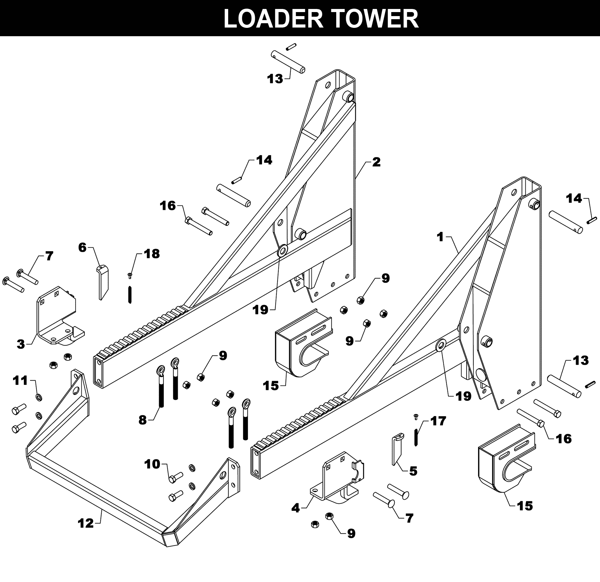 TA-28 Loader Tower exploded diagram