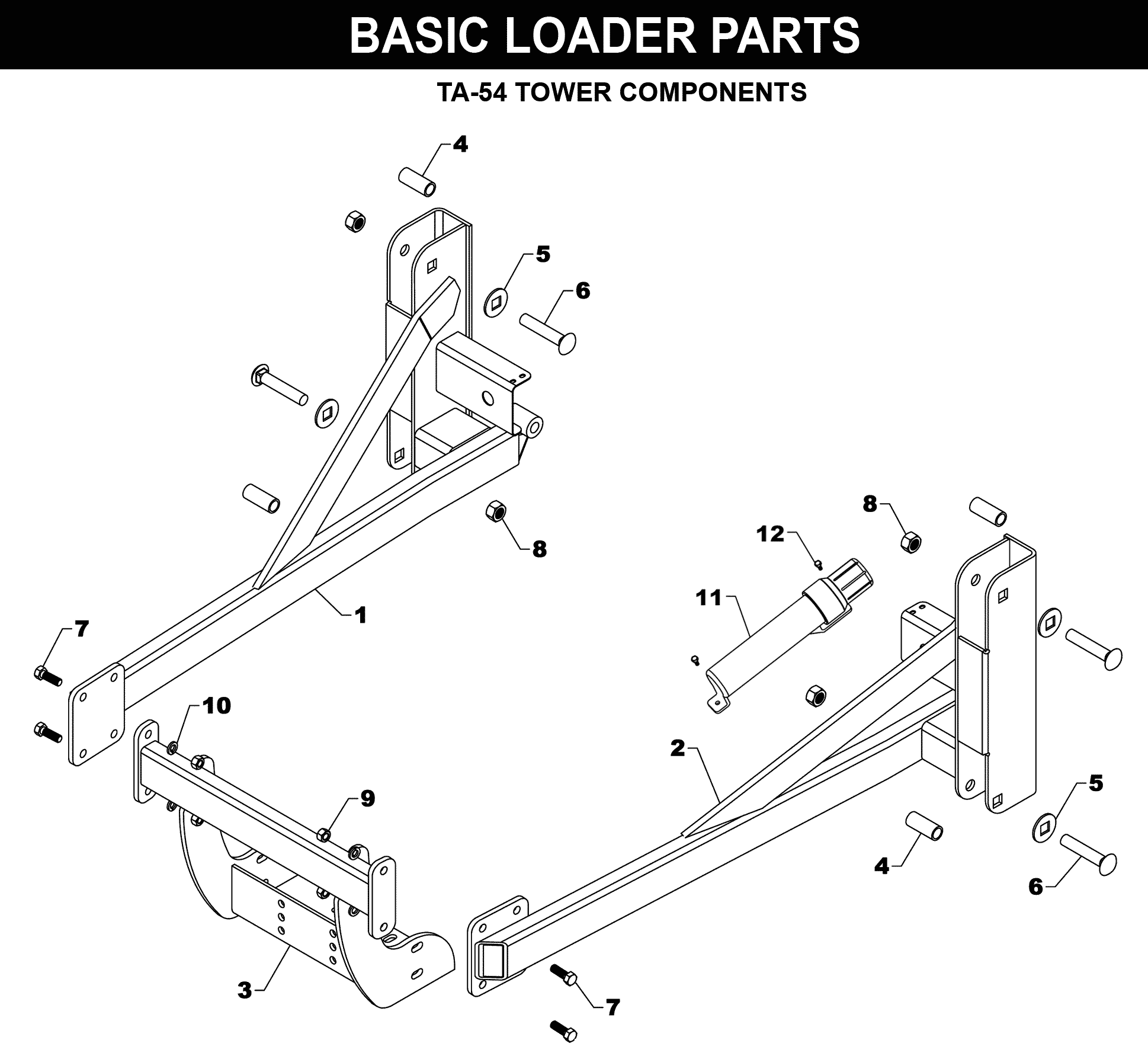 TA-54 Loader Tower exploded diagram