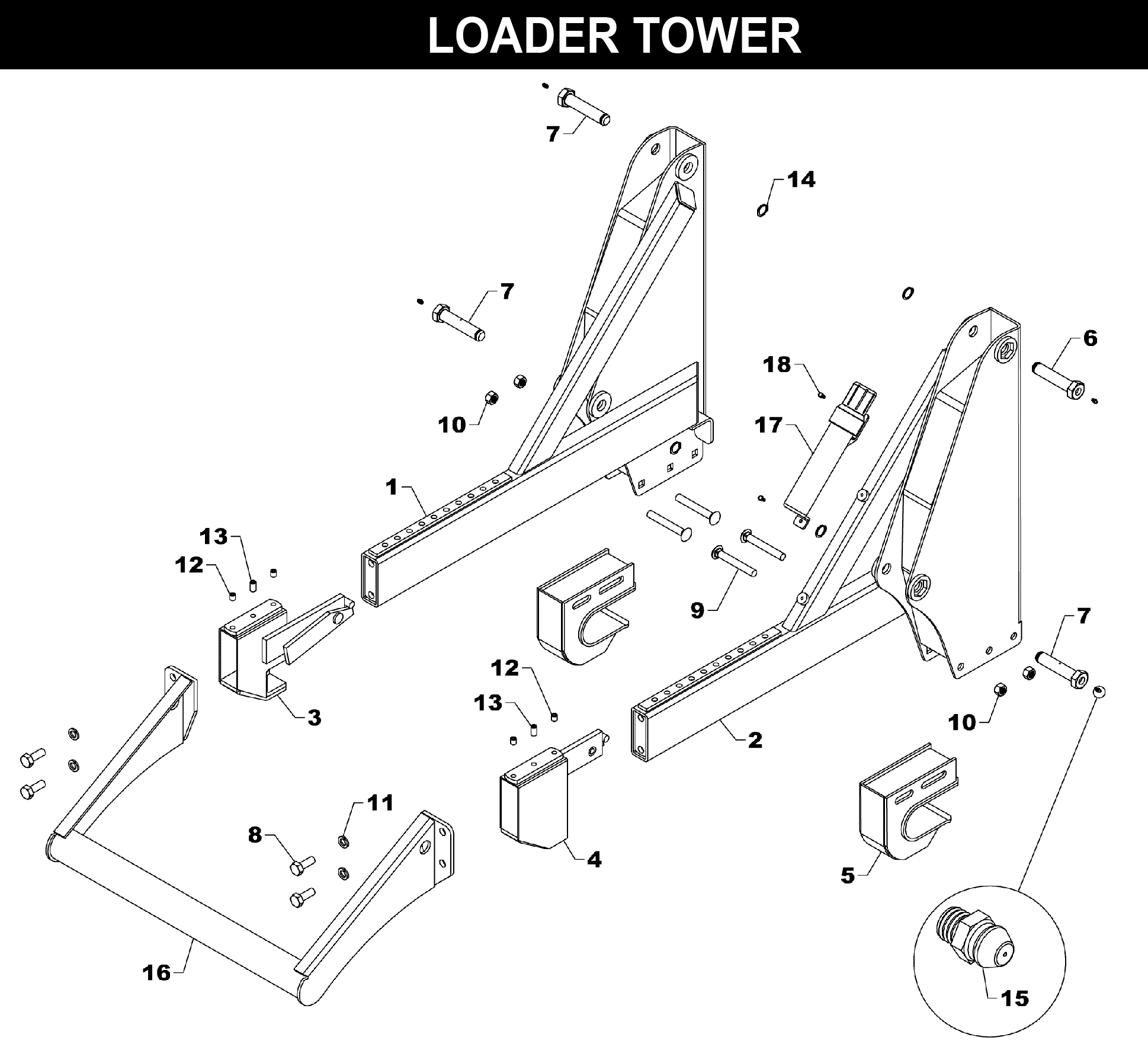 TA-26-12 Tower exploded diagram