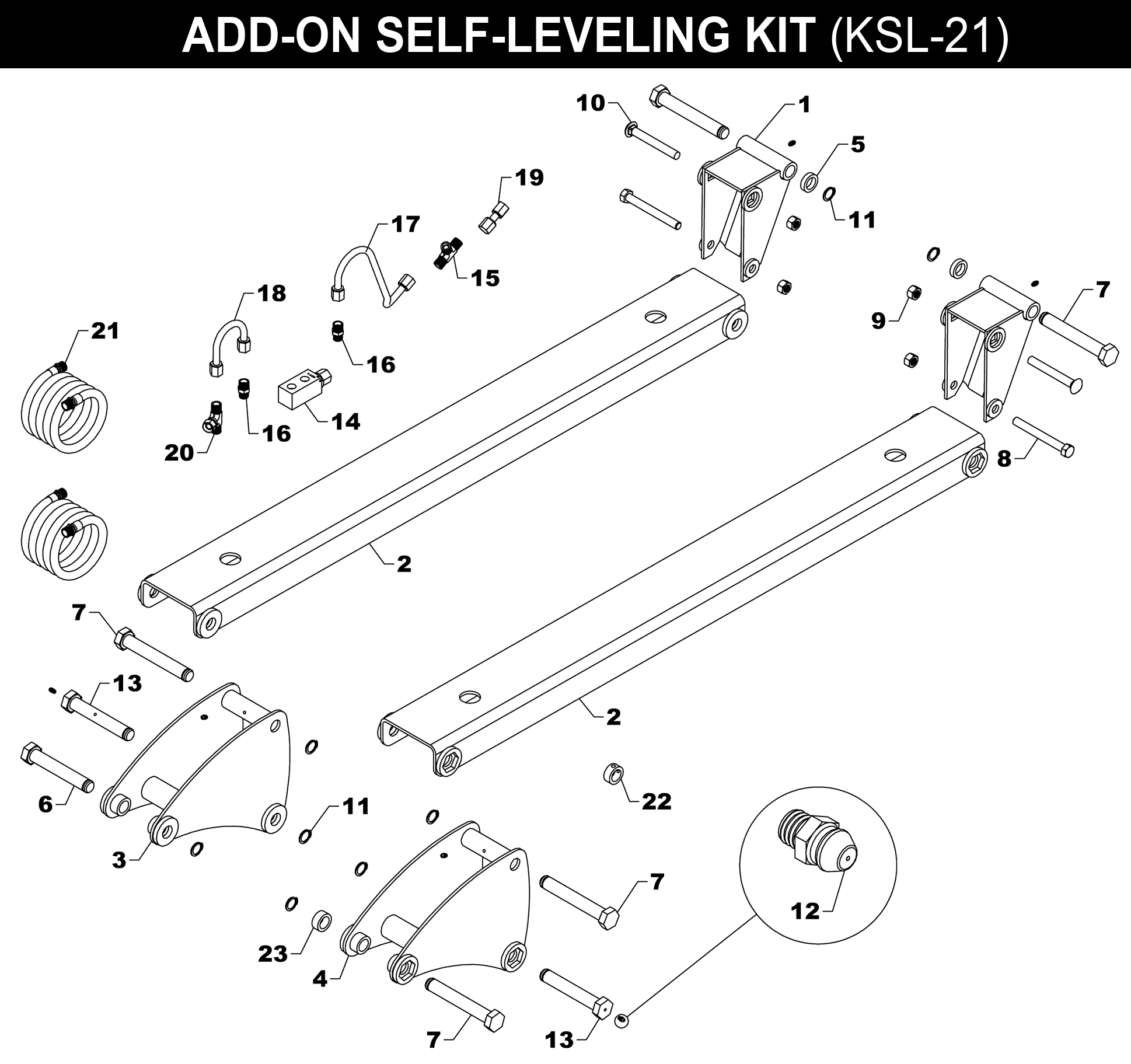 TA-26 & TA-26 PLUS ADD-ON SELF LEVELING exploded diagram