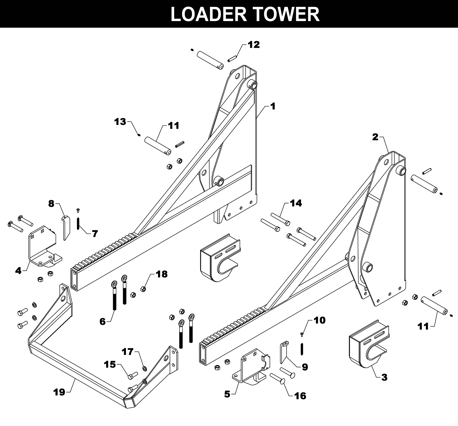 TA-28 PLUS TOWER exploded diagram