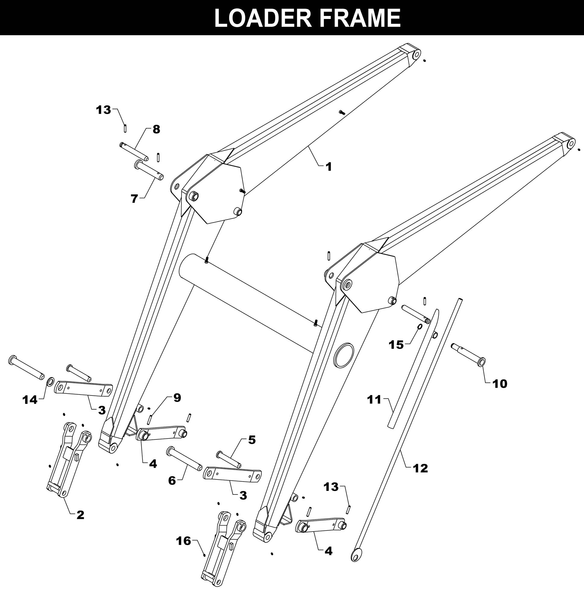 TA-45 FRAME exploded diagram