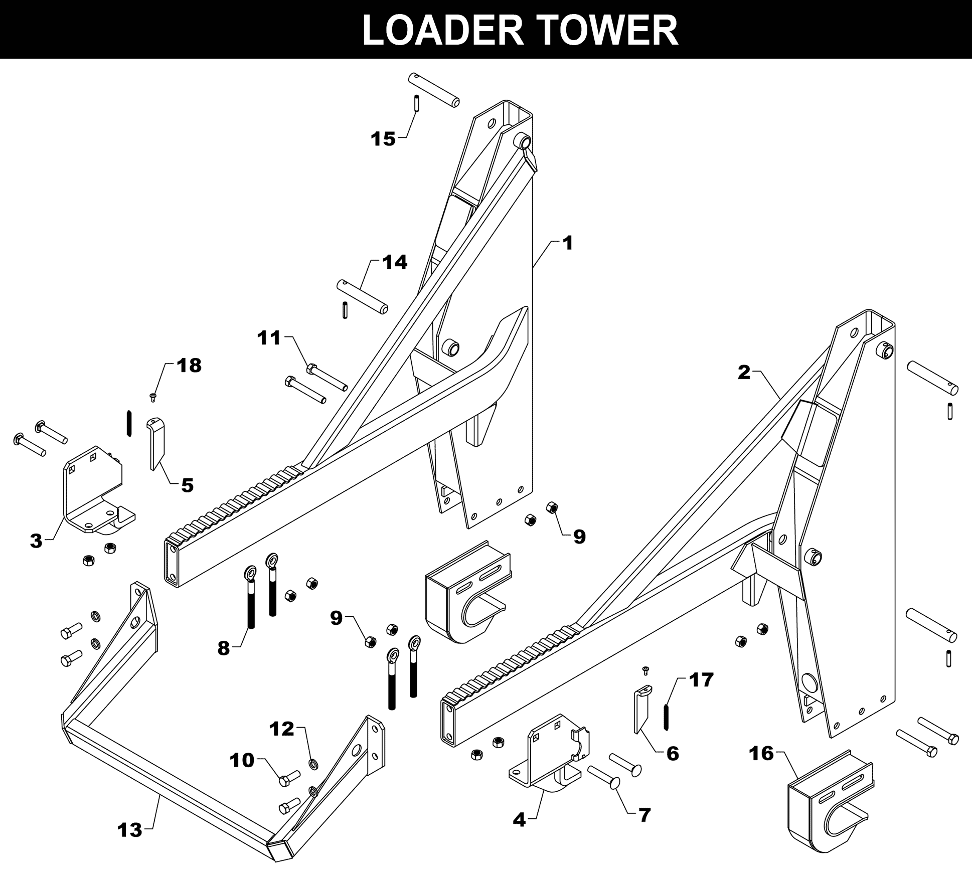 TA-45 TOWER exploded diagram