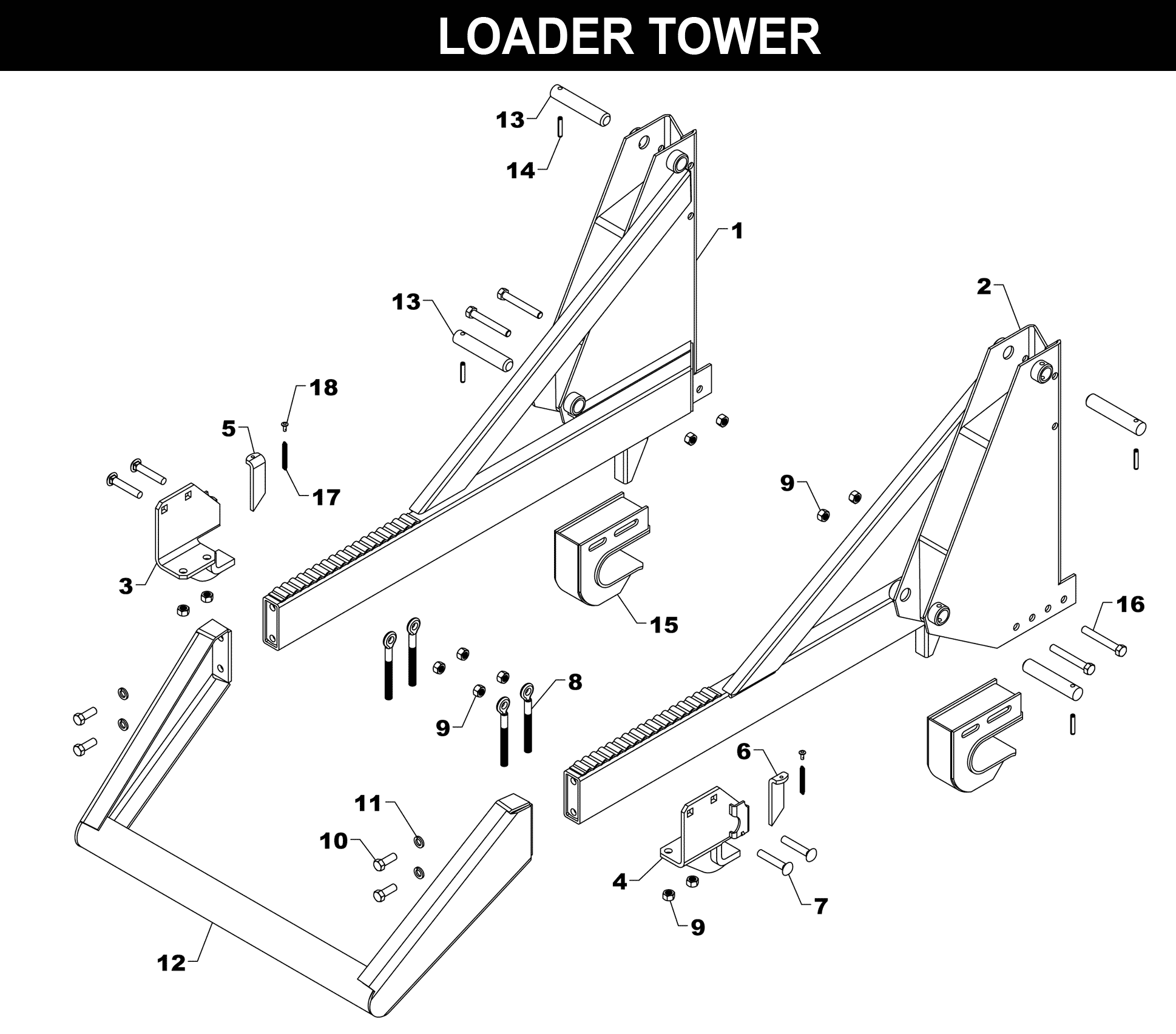 TA-46A TOWER exploded diagram