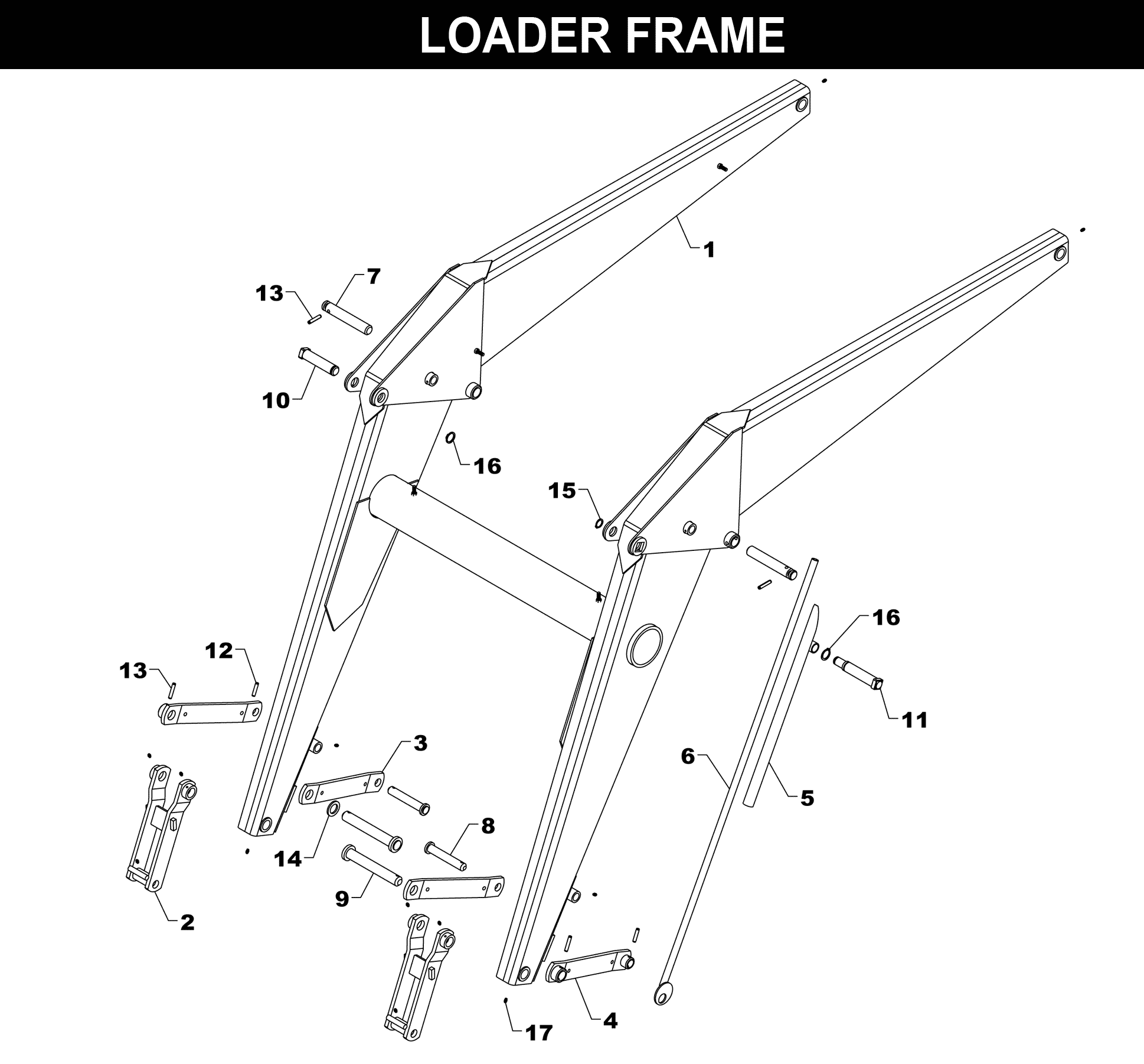 TA-46 & TA-46A FRAME exploded diagram