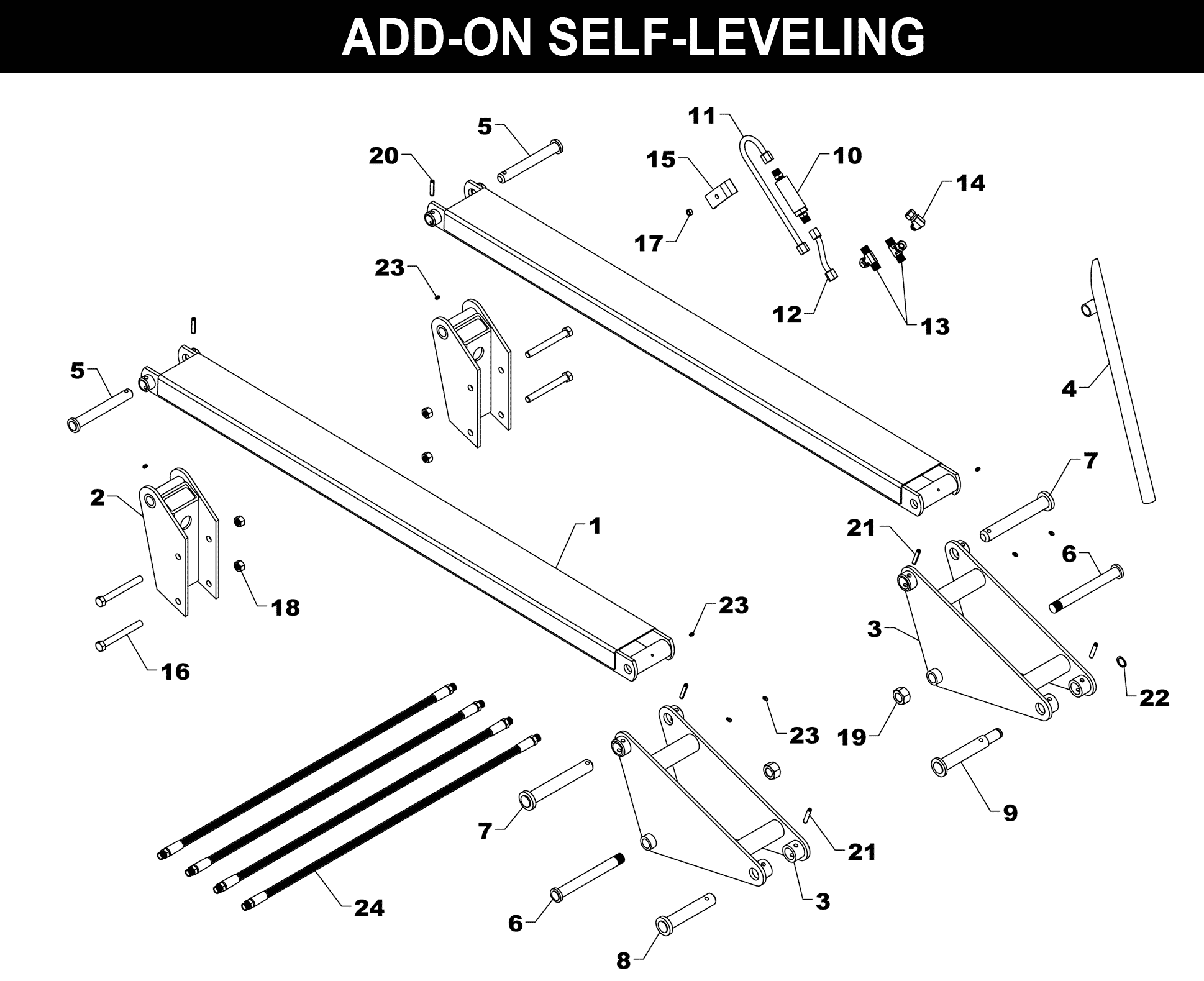 TA-46 & TA-46A ADD-ON SELF-LEVELING exploded diagram