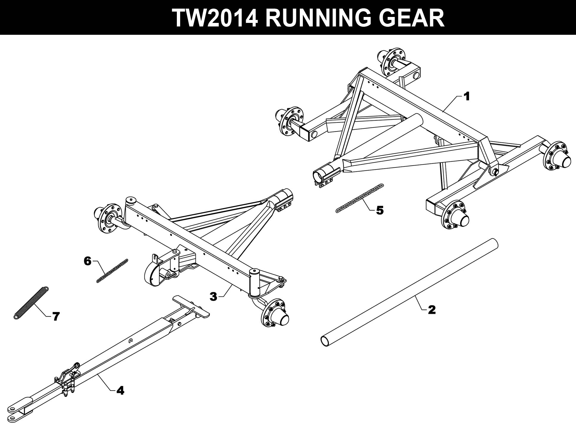 TW-2014 Running Gear exploded diagram