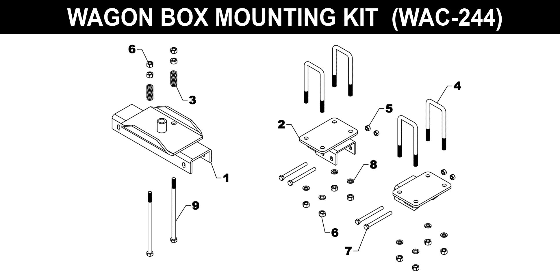 Wagon Box Mounting - WAC-244 exploded diagram