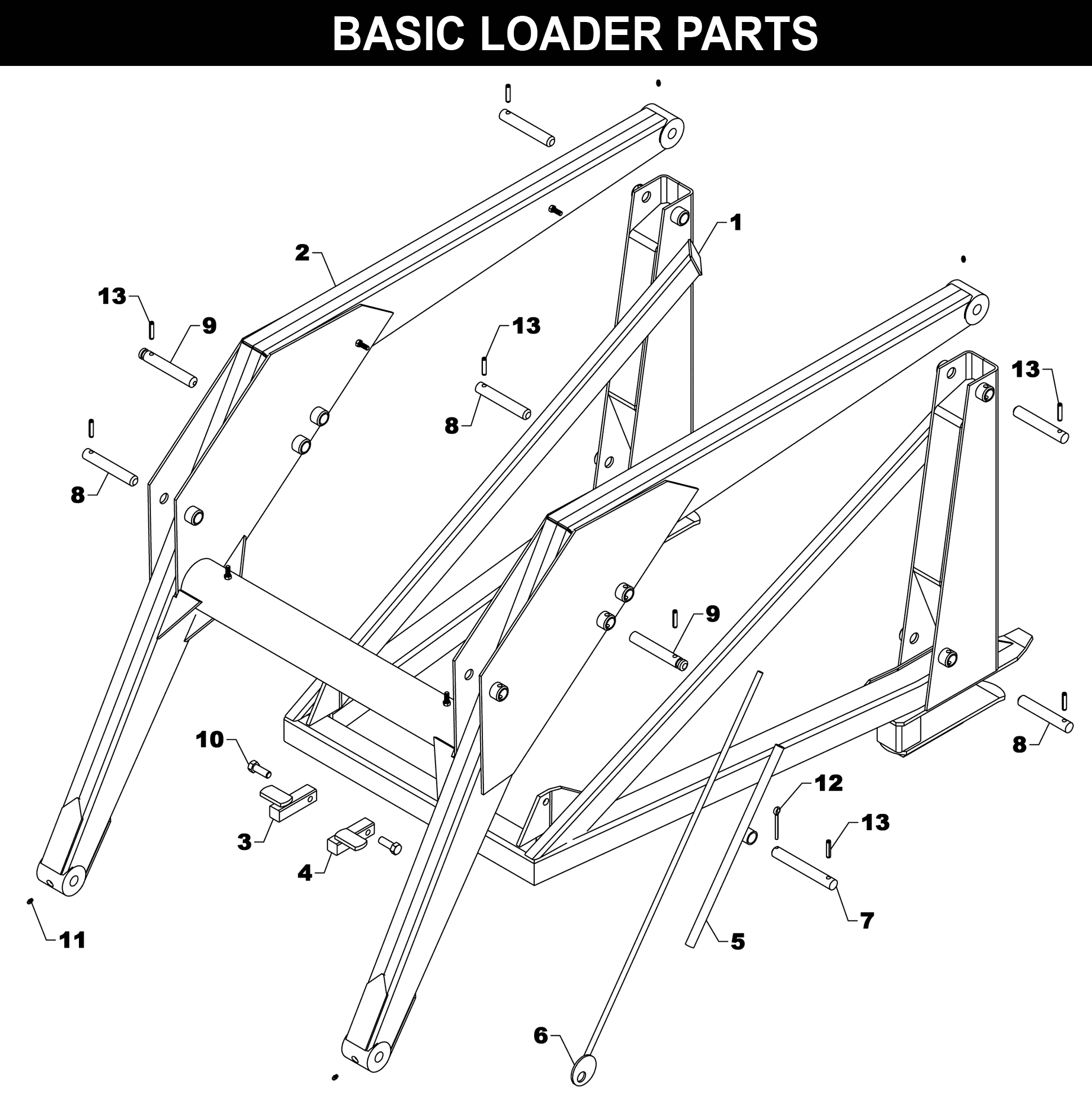 WL-21 Basic Loader Parts exploded diagram