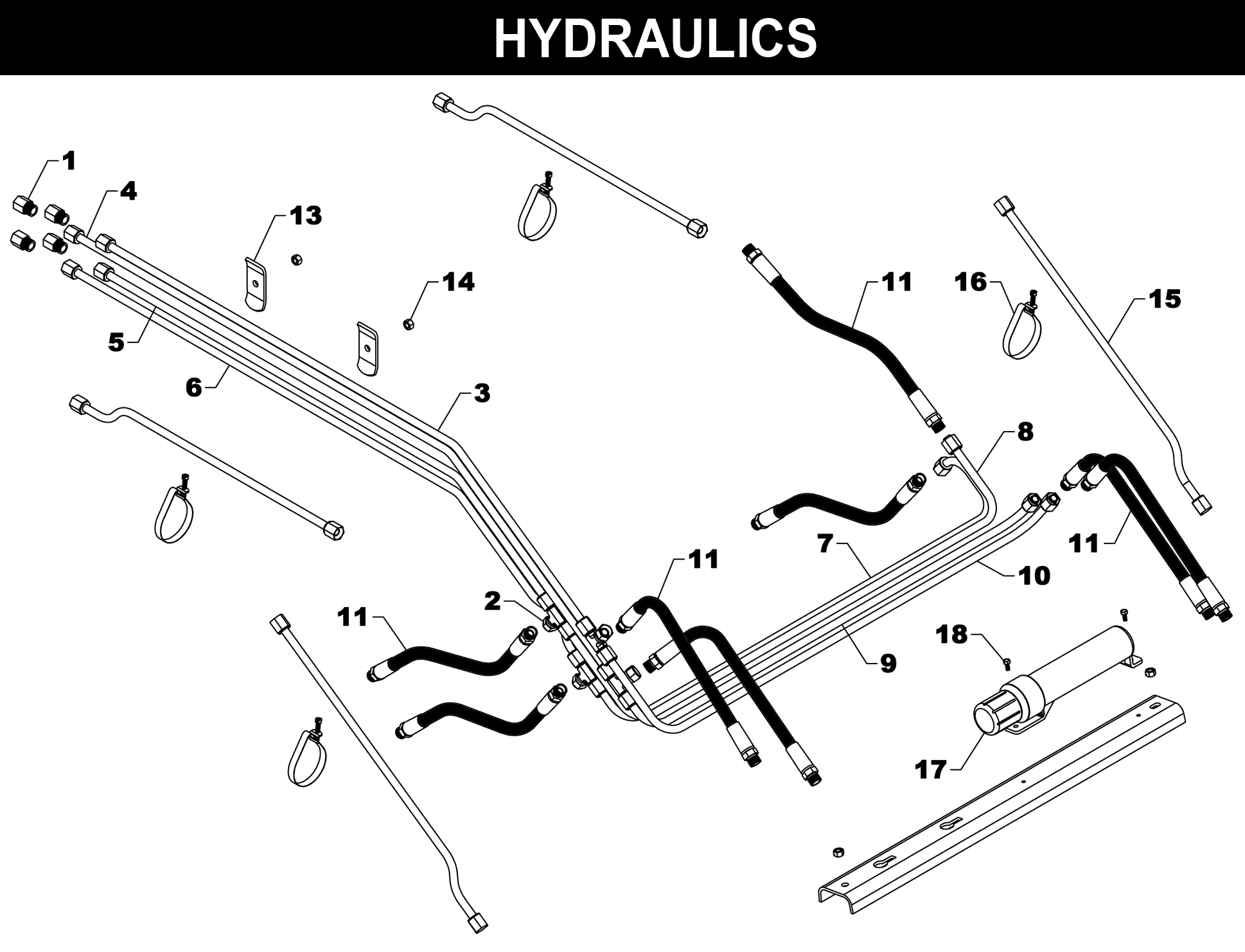 WL-21 Hydraulics exploded diagram