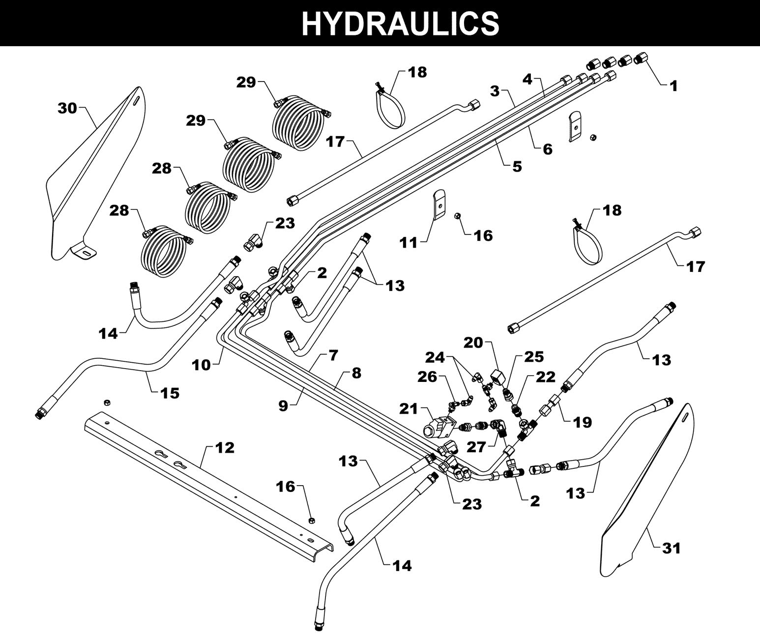 WL-42 Anniversary Hydraulics exploded diagram