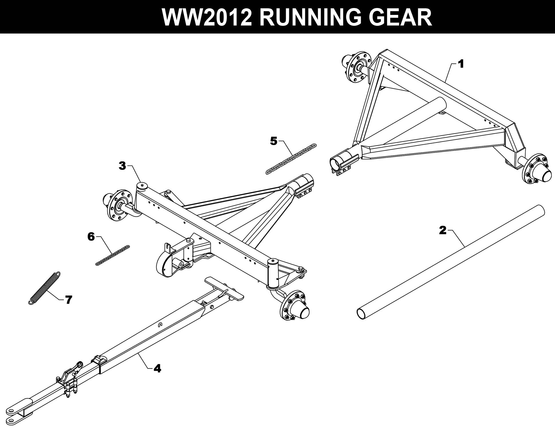 WW-2012 Running Gear exploded diagram