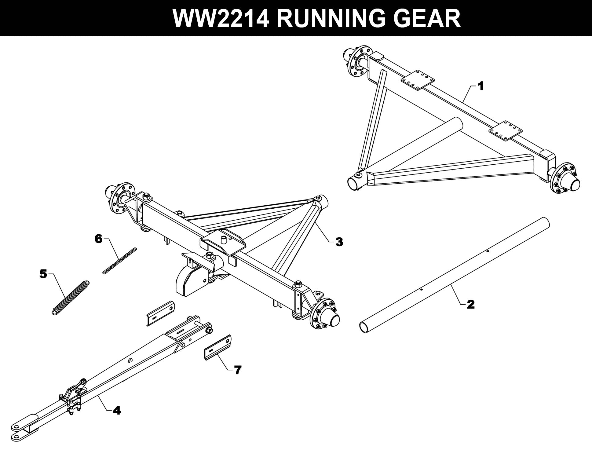 WW-2214 Running Gear exploded diagram