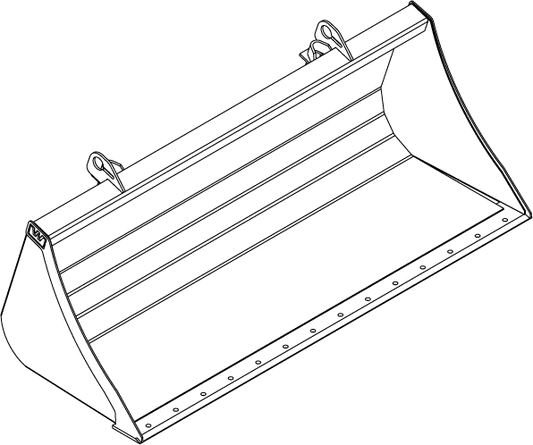 86Q421B - BUCKET-86 LARGE CAPACITY WITH SNAP-ATTACH ADAPTERS AND BOLT ON BLADE