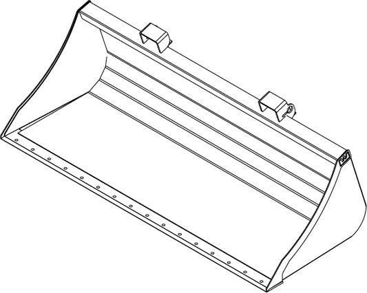 98Q429B - BUCKET-98 LARGE CAPACITY WITH SNAP-ATTACH AND BOLT ON BLADE
