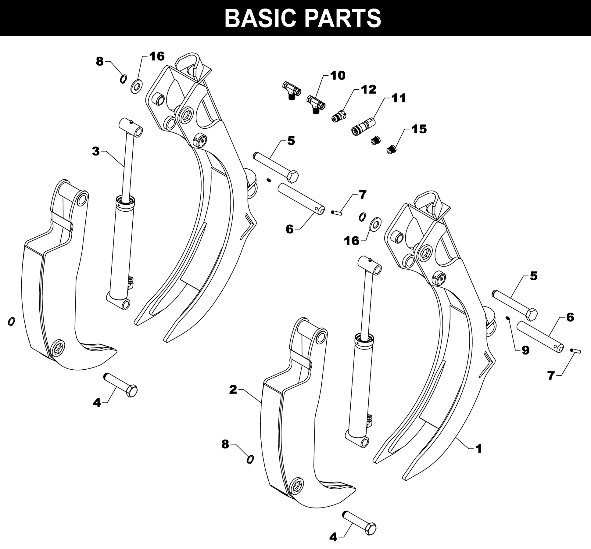 BC-6000 Brush Crusher exploded diagram