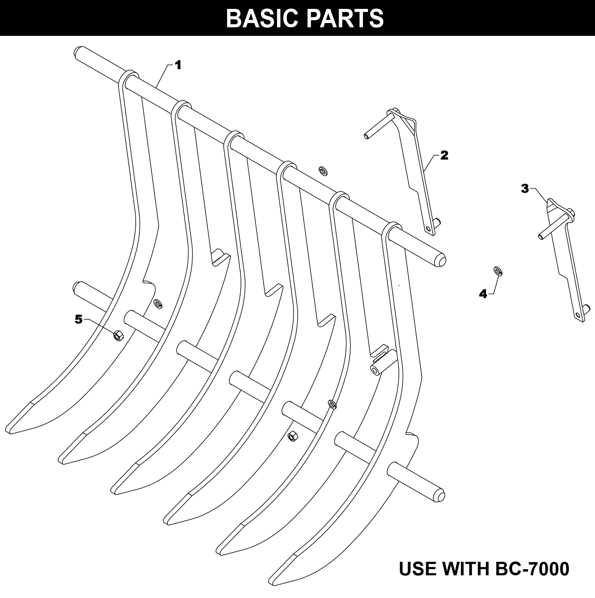 BC-700 Finishing Teeth exploded diagram