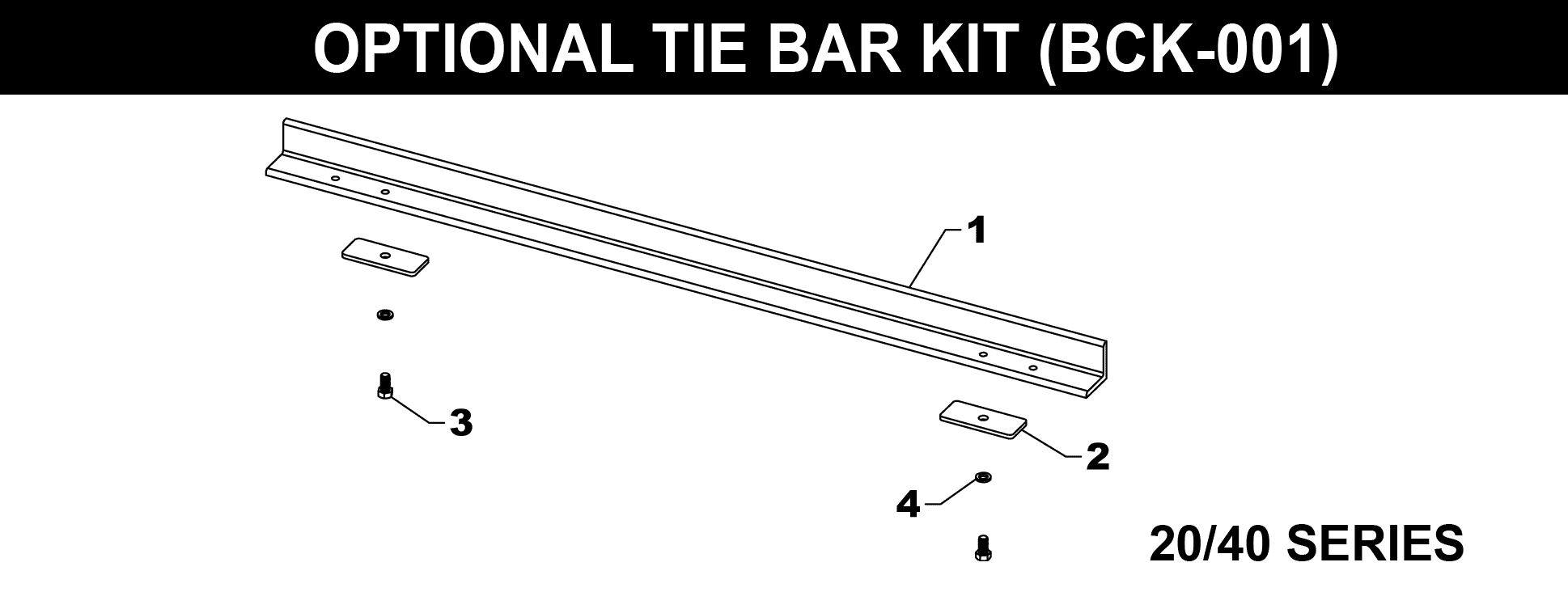 BCK-001 Tie Bar Kit exploded diagram