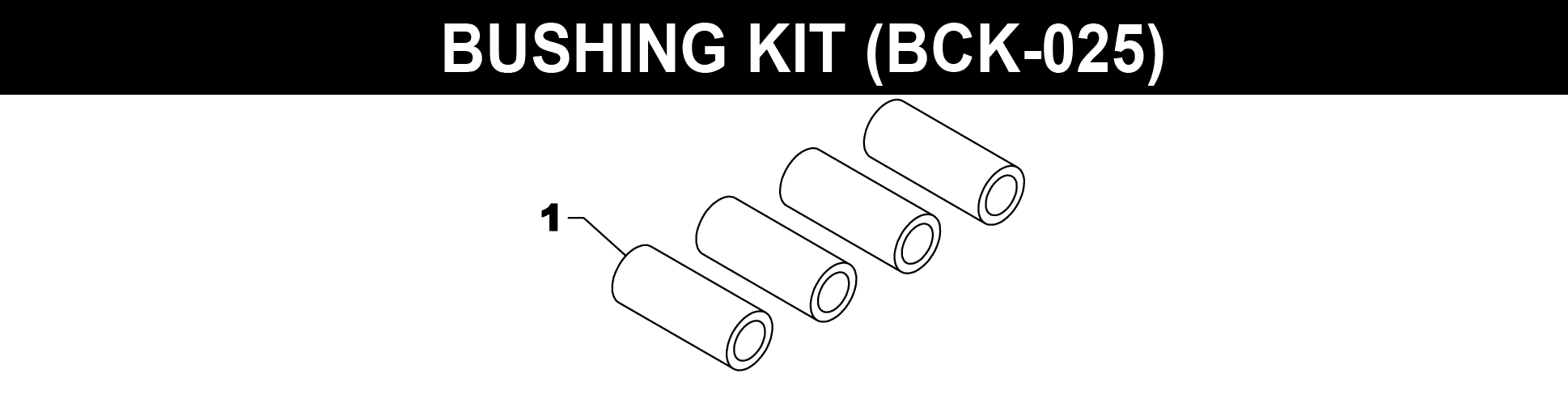 BCK-025 Bushing Kit exploded diagram