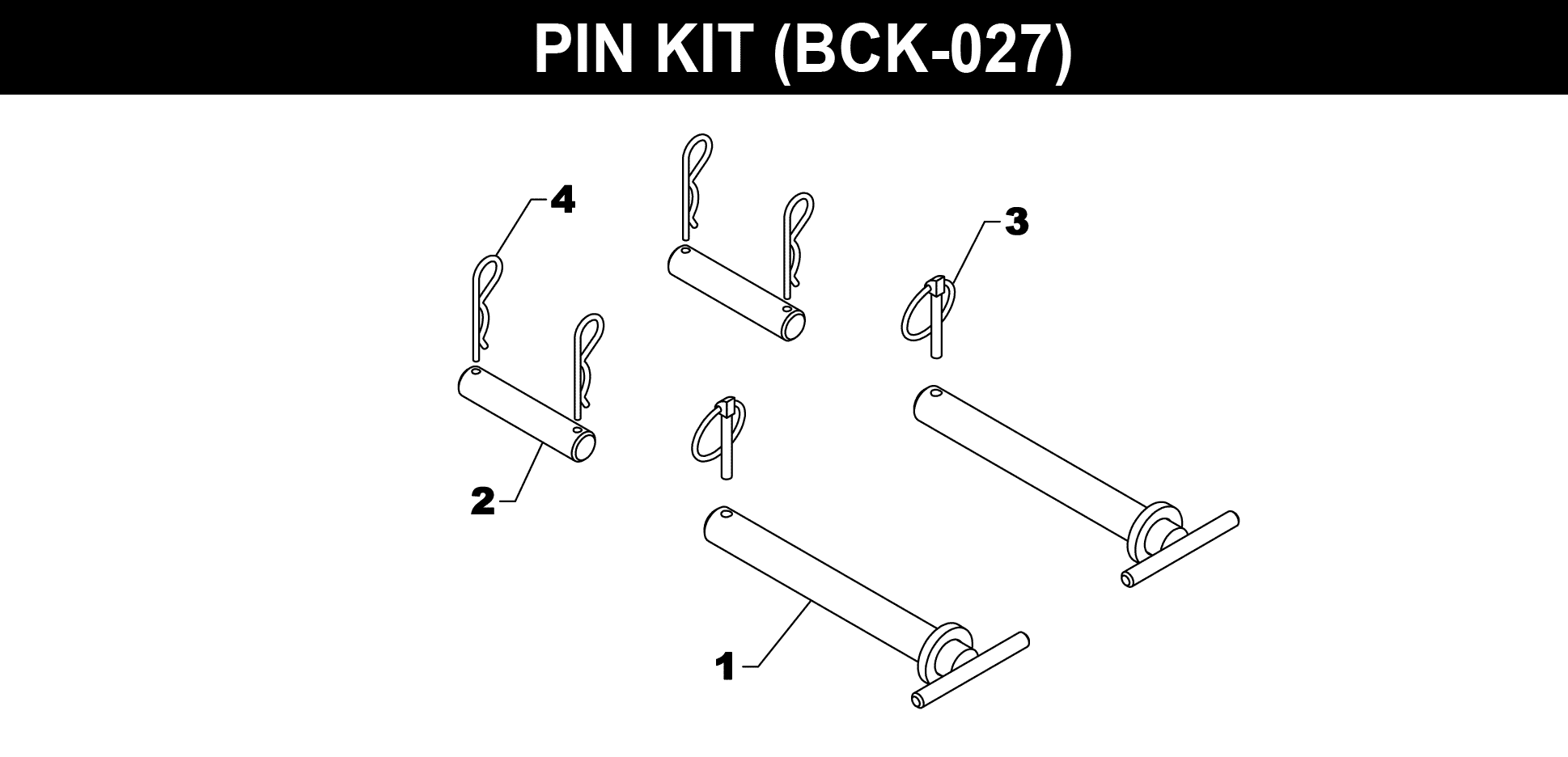 BCK-027 Pin Kit exploded diagram
