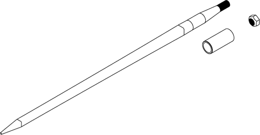 BS-248KIT - TAPPERED SPEAR WITH NUT AND CHANGEOVER BUSHING