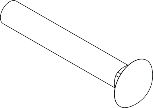 CBF1210080 - CARRIAGE BOLT- 3/4 X 5