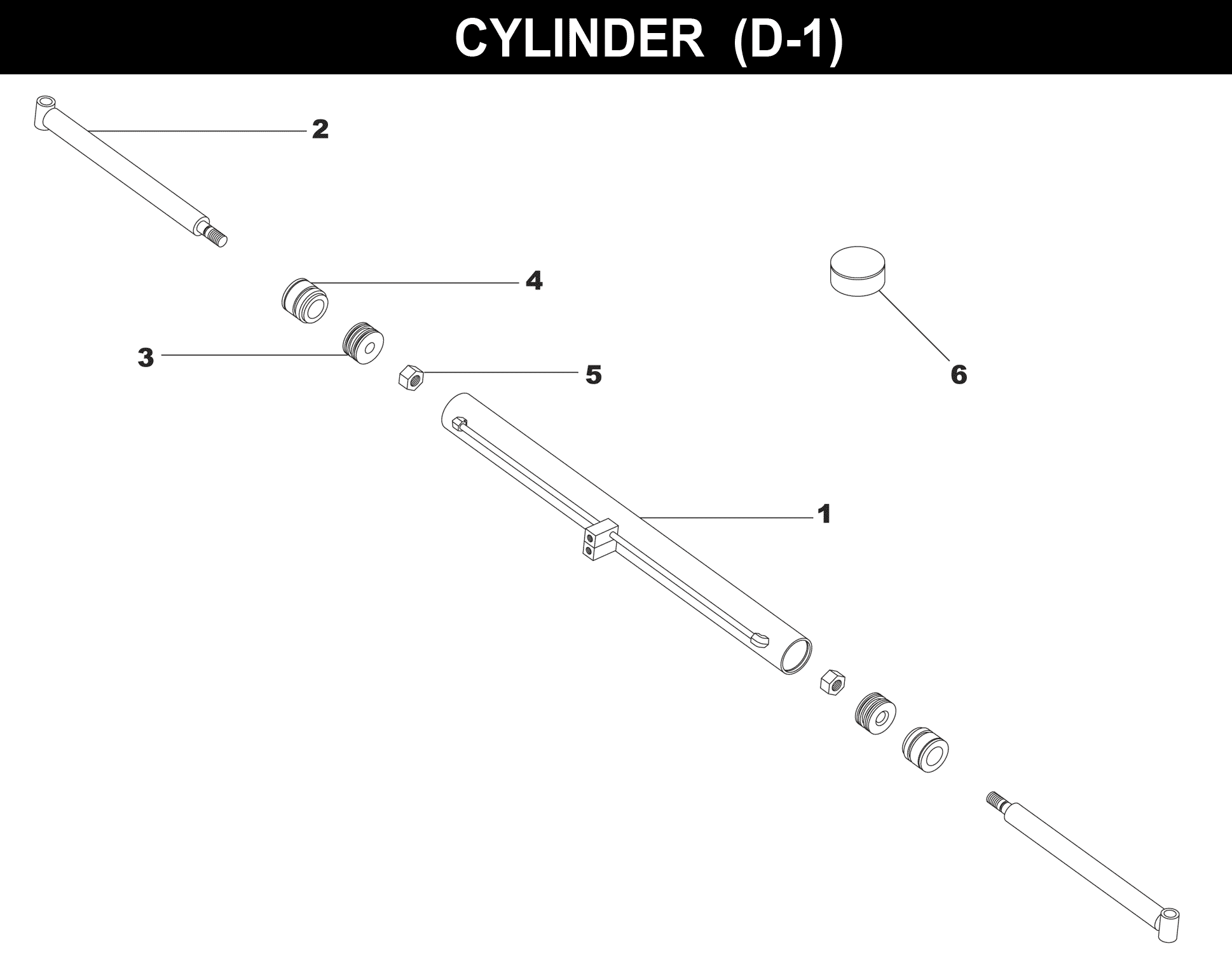 Cylinder - D-1 exploded diagram