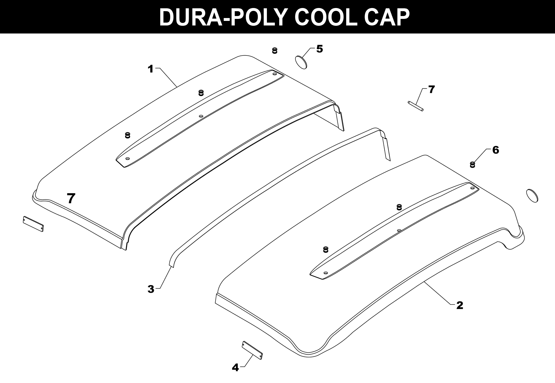 Dura-Poly Cool Cap exploded diagram
