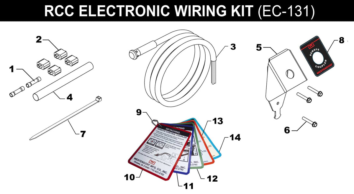 EC-C131 WIRING KIT FOR REMOTE COUPLER exploded diagram